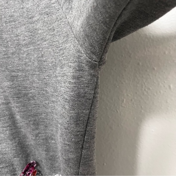 FREE PEOPLE Patchwork Ribbon Fitted Hoodie size Large (fits more like a medium) - Picture 10 of 15